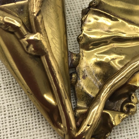 Copa Collection Brutalist Amethyst Brooch Pin - Picture 10 of 10